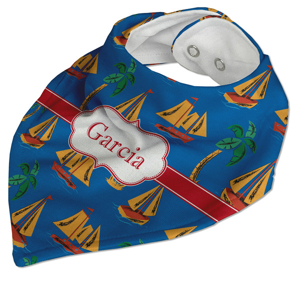 Boats & Palm Trees Bandana Closed