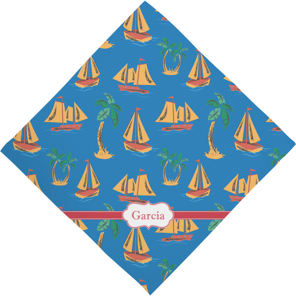 Boats & Palm Trees Bandana - Full View