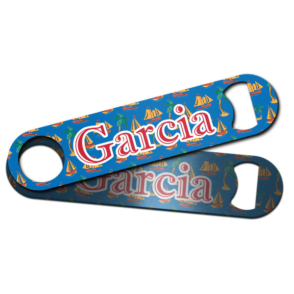 Boats & Palm Trees Bar Bottle Opener - Main