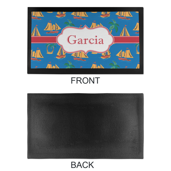 Boats & Palm Trees Bar Mat - Small - APPROVAL