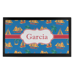 Boats & Palm Trees Bar Mat - Small (Personalized)