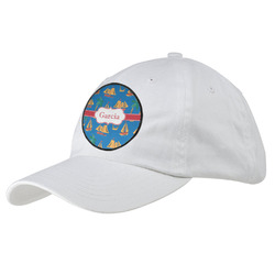 Boats & Palm Trees Baseball Cap - White (Personalized)
