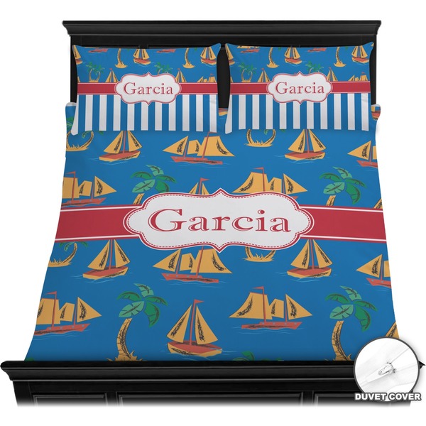 Boats & Palm Trees Bedding Set (Queen) - Duvet