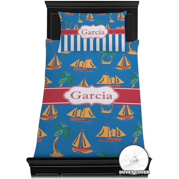 Boats & Palm Trees Bedding Set (Twin) - Duvet