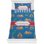 Boats & Palm Trees Comforter Set - Twin (Personalized)