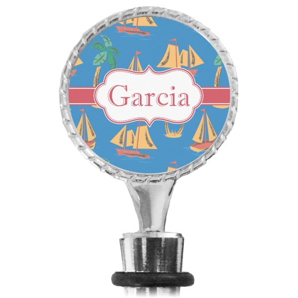 Boats & Palm Trees Bottle Stopper Main View