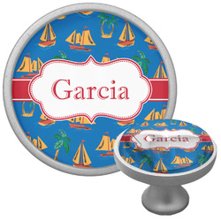 Boats & Palm Trees Cabinet Knob (Personalized)