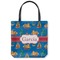 Boats & Palm Trees Canvas Tote Bag - Medium - 16"x16" (Personalized)