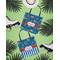 Boats & Palm Trees Canvas Tote Lifestyle Front and Back- 13x13