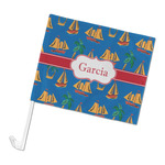 Boats & Palm Trees Car Flag - Large (Personalized)