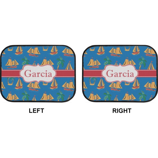 Boats & Palm Trees Car Floor Mats (Back Seat) (Approval)