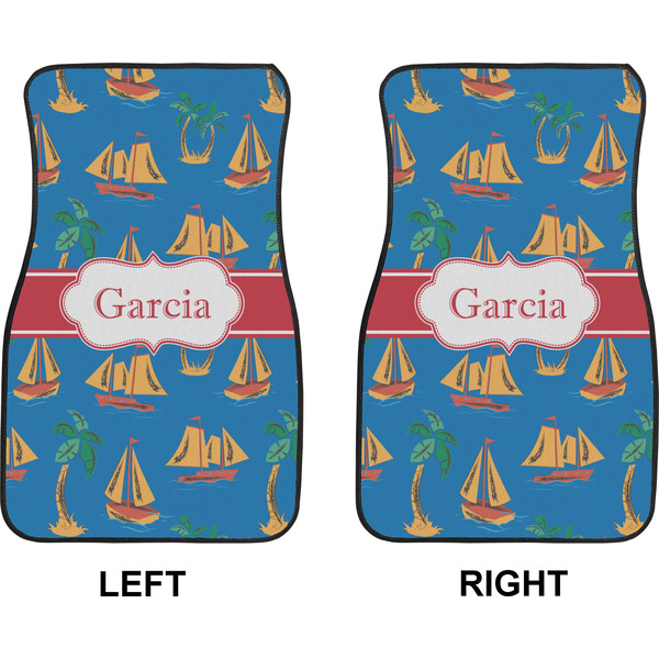 Boats & Palm Trees Car Mat Front - Approval