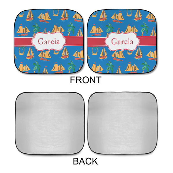 Boats & Palm Trees Car Sun Shades - APPROVAL