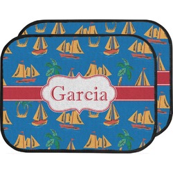 Boats & Palm Trees Car Floor Mats (Back Seat) (Personalized)