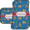 Boats & Palm Trees Car Floor Mats Set - 2 Front & 2 Back (Personalized)