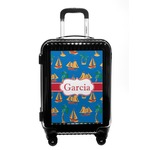 Boats & Palm Trees Carry On Hard Shell Suitcase (Personalized)