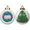Boats & Palm Trees Ceramic Christmas Ornament - X-Mas Tree (APPROVAL)