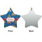 Boats & Palm Trees Ceramic Flat Ornament - Star Front & Back (APPROVAL)