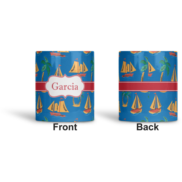 Boats & Palm Trees Ceramic Pen Holder - Apvl