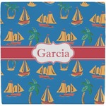 Boats & Palm Trees Ceramic Tile Hot Pad (Personalized)