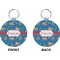 Boats & Palm Trees Circle Keychain (Front + Back)