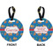 Boats & Palm Trees Circle Luggage Tag (Front + Back)