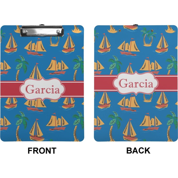 Boats & Palm Trees Clipboard (Letter) (Front + Back)