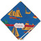 Boats & Palm Trees Cloth Napkins - Personalized Dinner (Folded Four Corners)