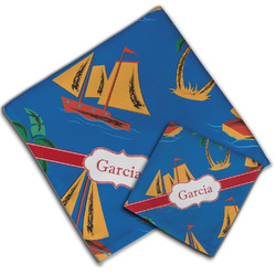Boats & Palm Trees Cloth Napkin w/ Name or Text