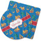 Boats & Palm Trees Rubber Backed Coaster (Personalized)