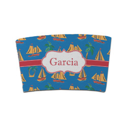 Boats & Palm Trees Coffee Cup Sleeve (Personalized)