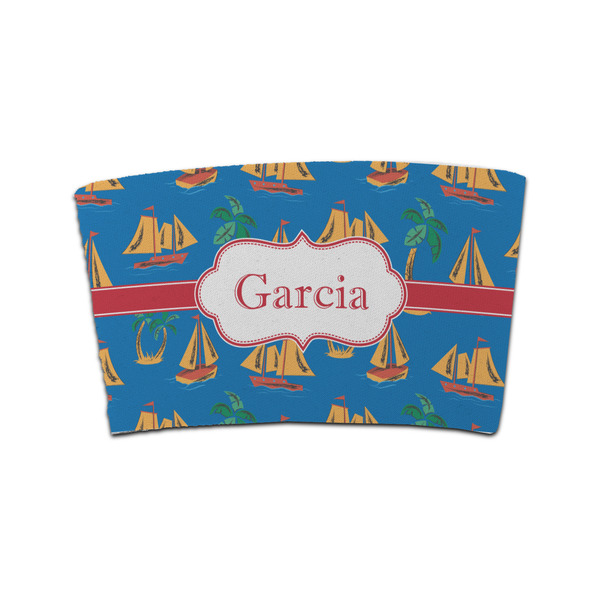 Custom Boats & Palm Trees Coffee Cup Sleeve (Personalized)