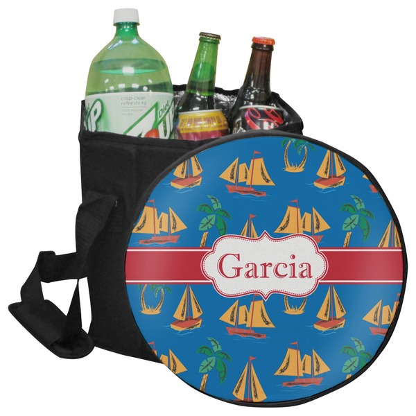 Custom Boats & Palm Trees Collapsible Cooler & Seat (Personalized)