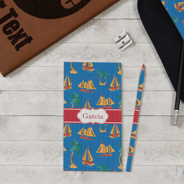 Boats & Palm Trees Colored Pencils - In Context