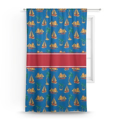 Boats & Palm Trees Curtain