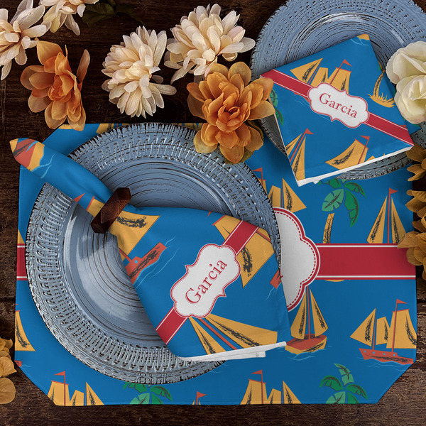 Boats & Palm Trees Dining Set