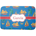 Boats & Palm Trees Dish Drying Mat (Personalized)