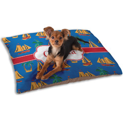 Boats & Palm Trees Dog Bed - Small w/ Name or Text