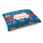 Boats & Palm Trees Dog Bed - Medium w/ Name or Text