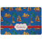 Boats & Palm Trees Dog Food Mat - Small without bowls