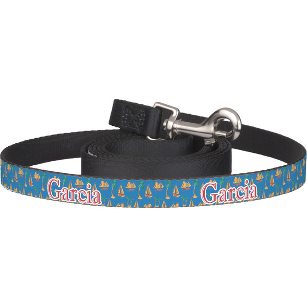 Custom Boats & Palm Trees Dog Leash (Personalized)