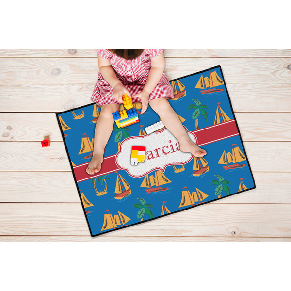 Boats & Palm Trees Door Mats - LIFESTYLE kid