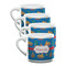 Boats & Palm Trees Double Shot Espresso Mugs - Set of 4 Front