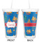 Boats & Palm Trees Double Wall Tumbler with Straw - Approval