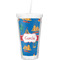 Boats & Palm Trees Double Wall Tumbler with Straw (Personalized)