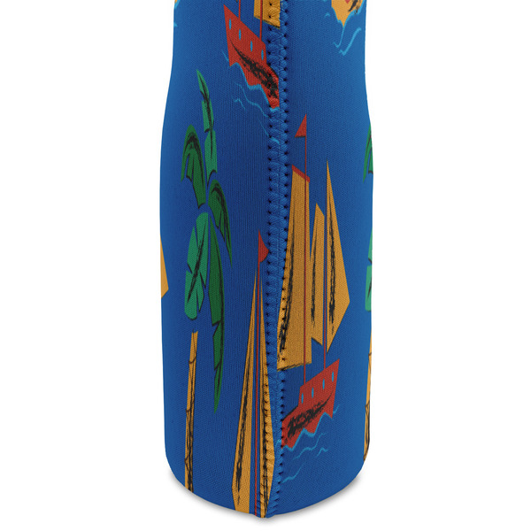 Boats & Palm Trees Double Wine Tote - DETAIL 2 (new)