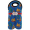 Boats & Palm Trees Double Wine Tote - Front (new)