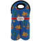Boats & Palm Trees Wine Tote Bag (2 Bottles) (Personalized)
