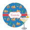 Boats & Palm Trees Drink Topper - Large - Single with Drink