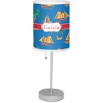 Boats & Palm Trees Lamp with Drum Shade (Personalized)